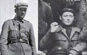 Figura 13. Domenico Tomat, Comandante del 1er Batallón de la XII B.I. y Emilio Suardi, Comisario del 4º Batallón. Fondo AICVAS (Associazione Italiana Combattenti Volontari Antifascisti di Spagna).